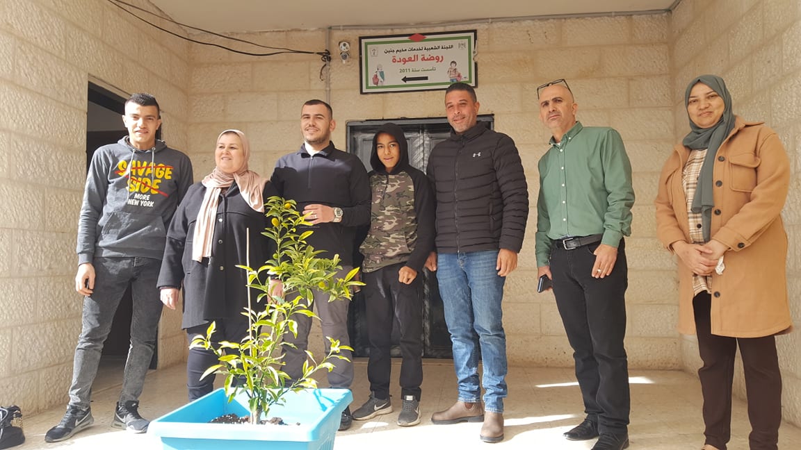 Distribution of seedlings and ornamental basins in Jenin camp